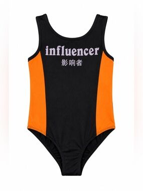 FOREVER 21 GIRLS INFLUENCER ONE-PIECE SWIMSUIT SIZE 5/6 (NEW WITH TAGS) A10